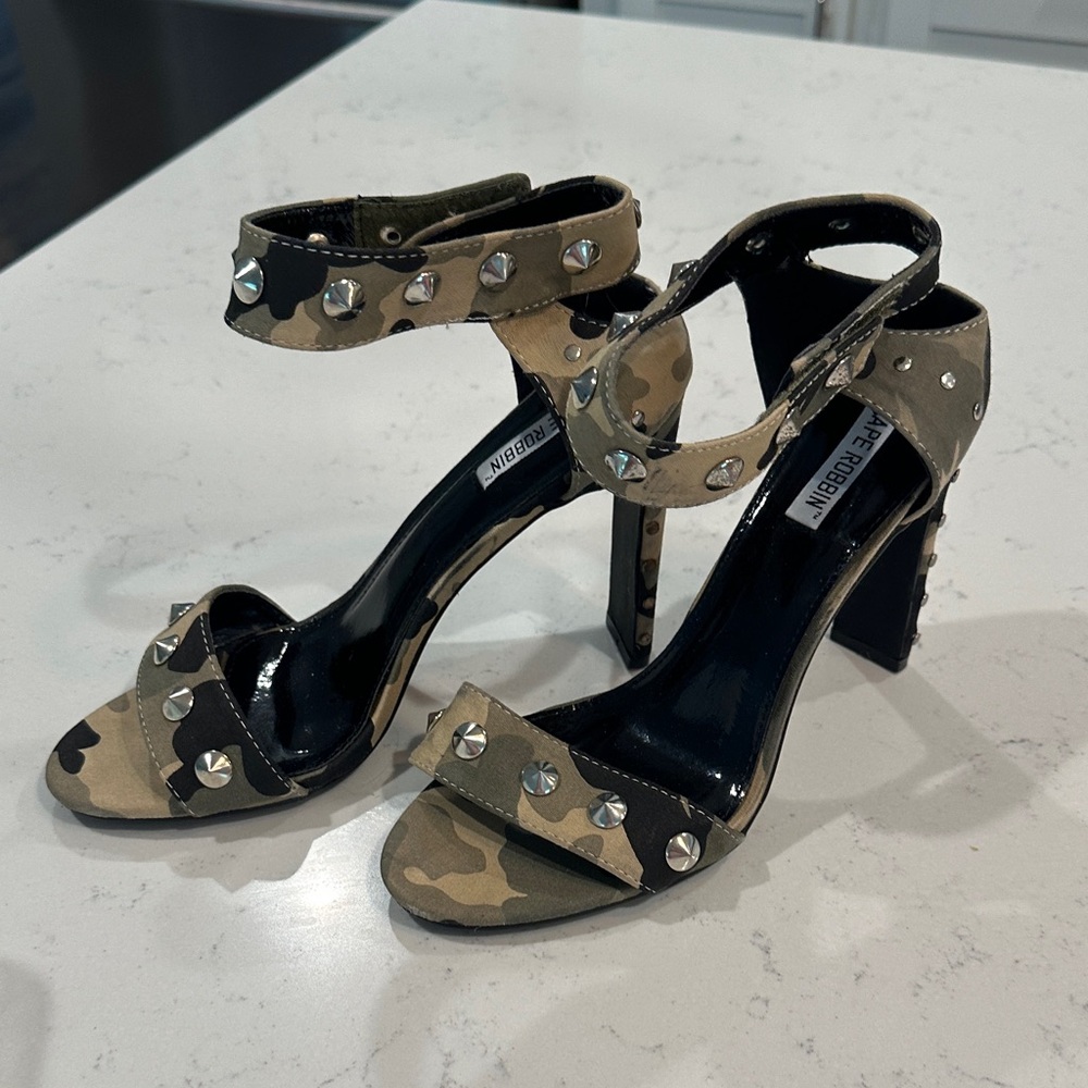 Studded Camouflage Heels